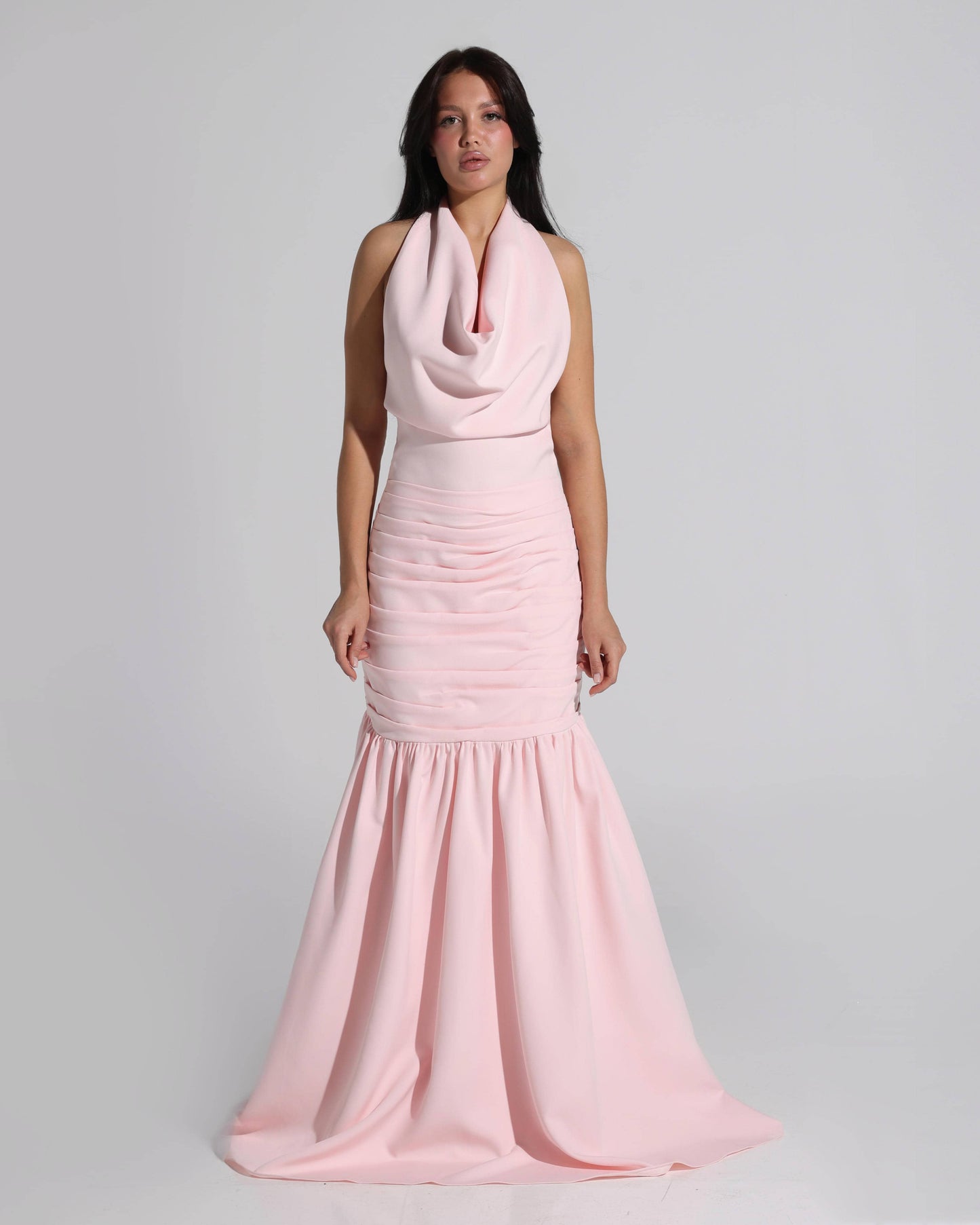 Draped Neckline Dress