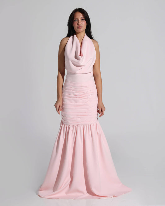 Draped Neckline Dress