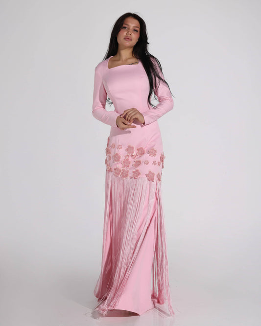 Fringed Pink Dress